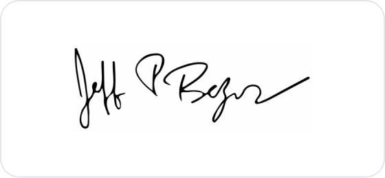 Jeff Bezoss signature