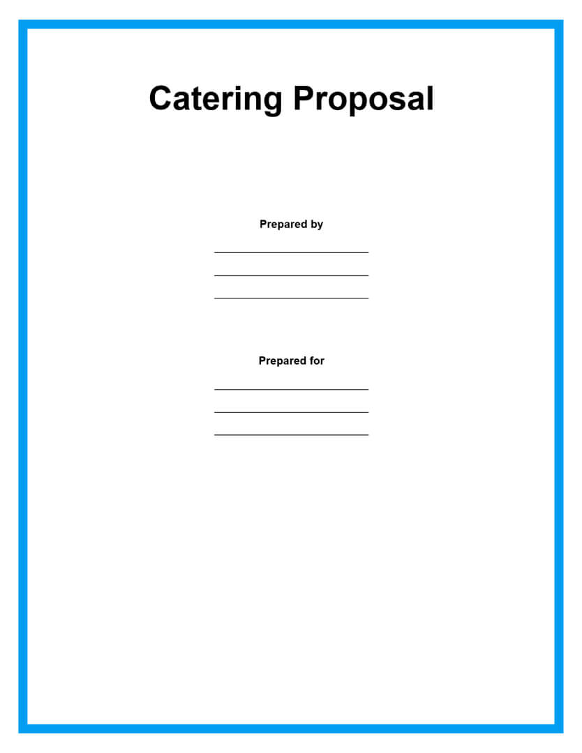 Free Catering Proposal Template Word