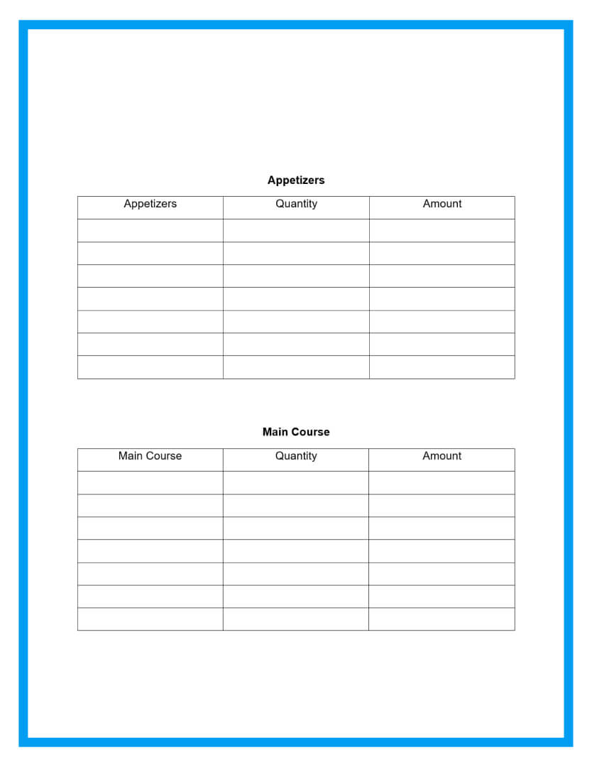 Free Catering Templates