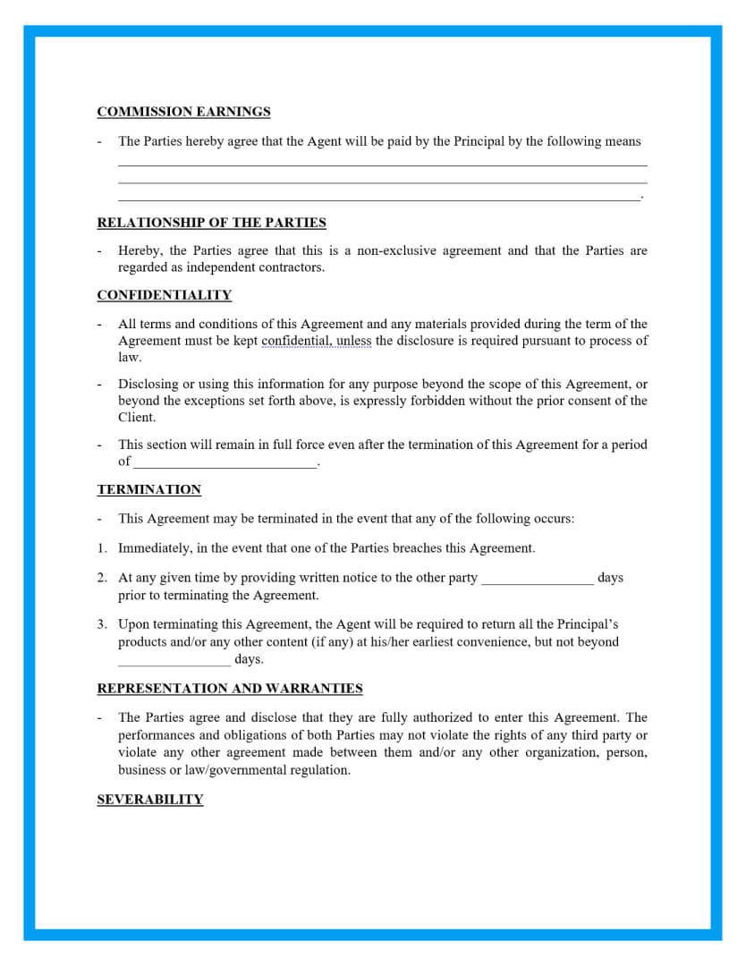 Free Commission Sales Agreement Template