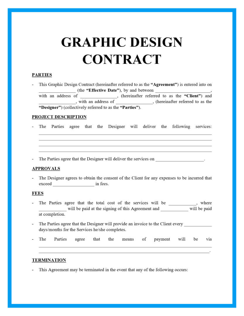 Free Graphic Design Contract Template Free Printable Templates
