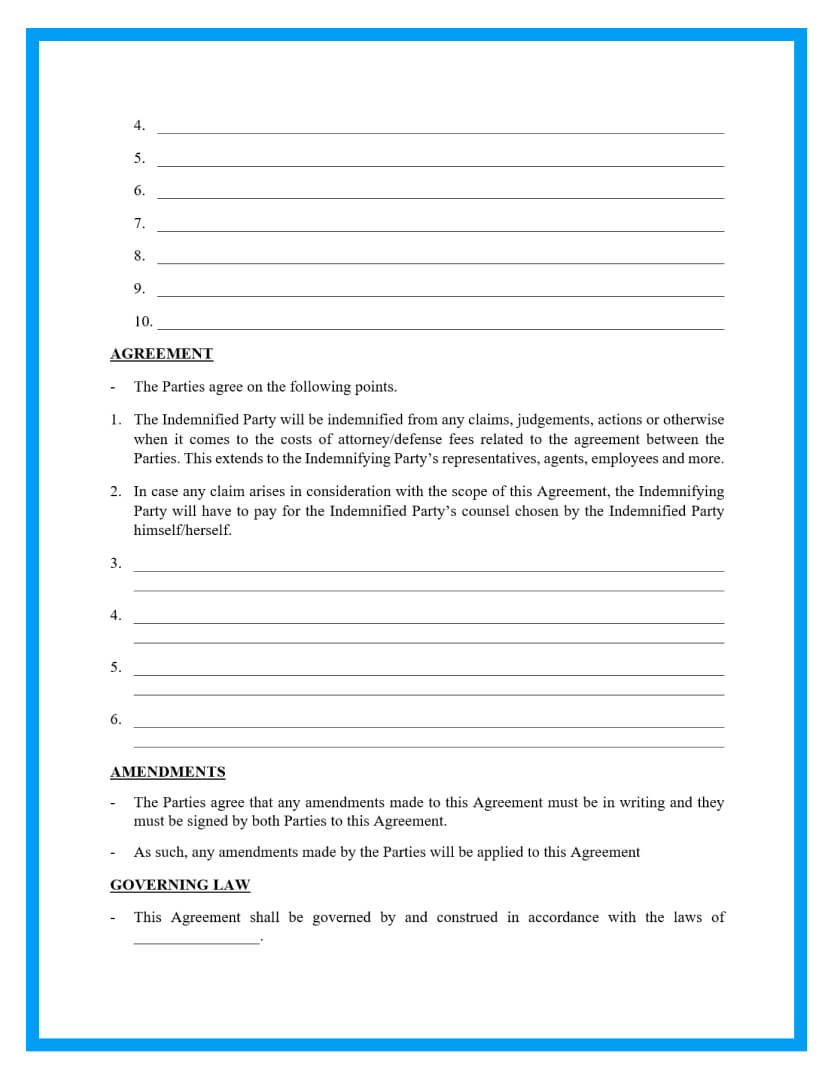 Letter Of Indemnity Template Free Printable Templates 9767