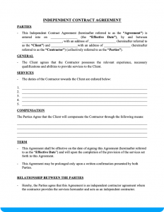 Professional Independent Contractor Agreement (Free Downloadable Template)