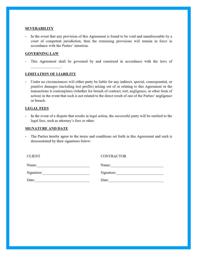 Free Independent Contractor Agreement For Download