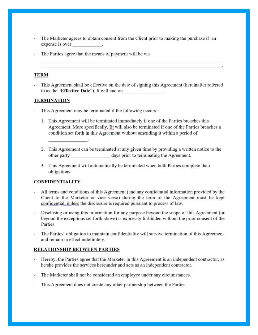 advertising client contract template