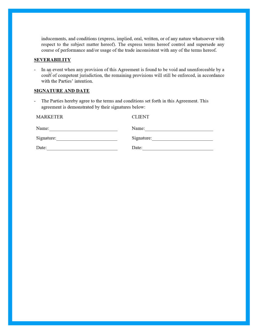 mutual agreement contract template