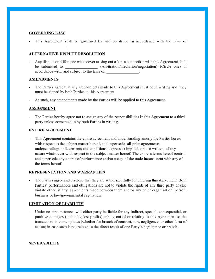 sample mou contract ct