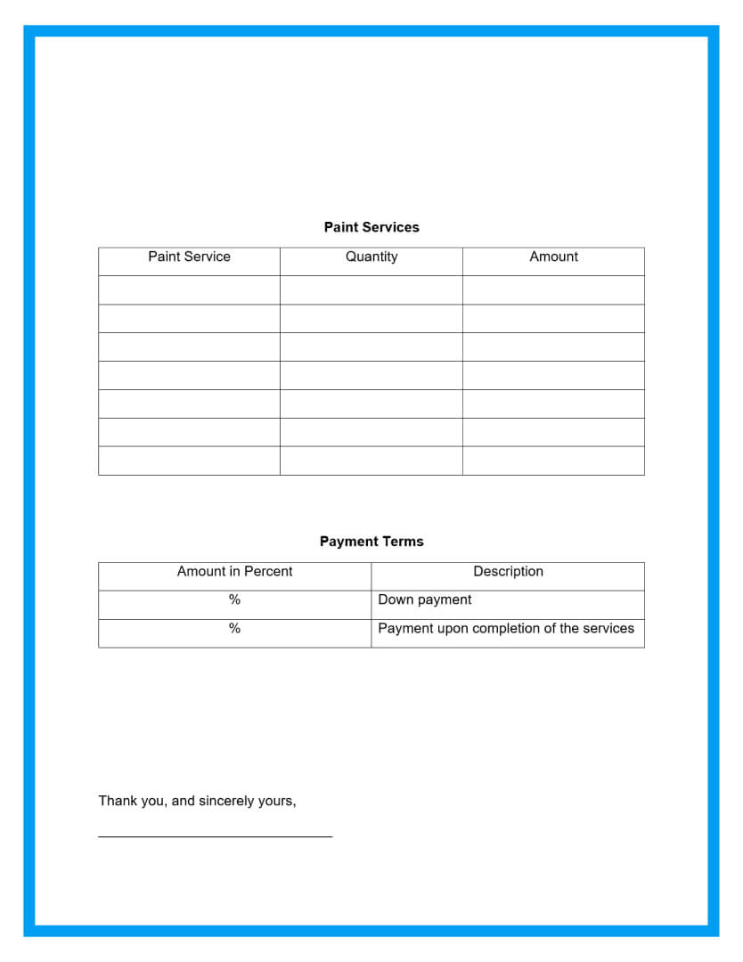 Free Painting Proposal Template Download Free Painting Proposal Template Download