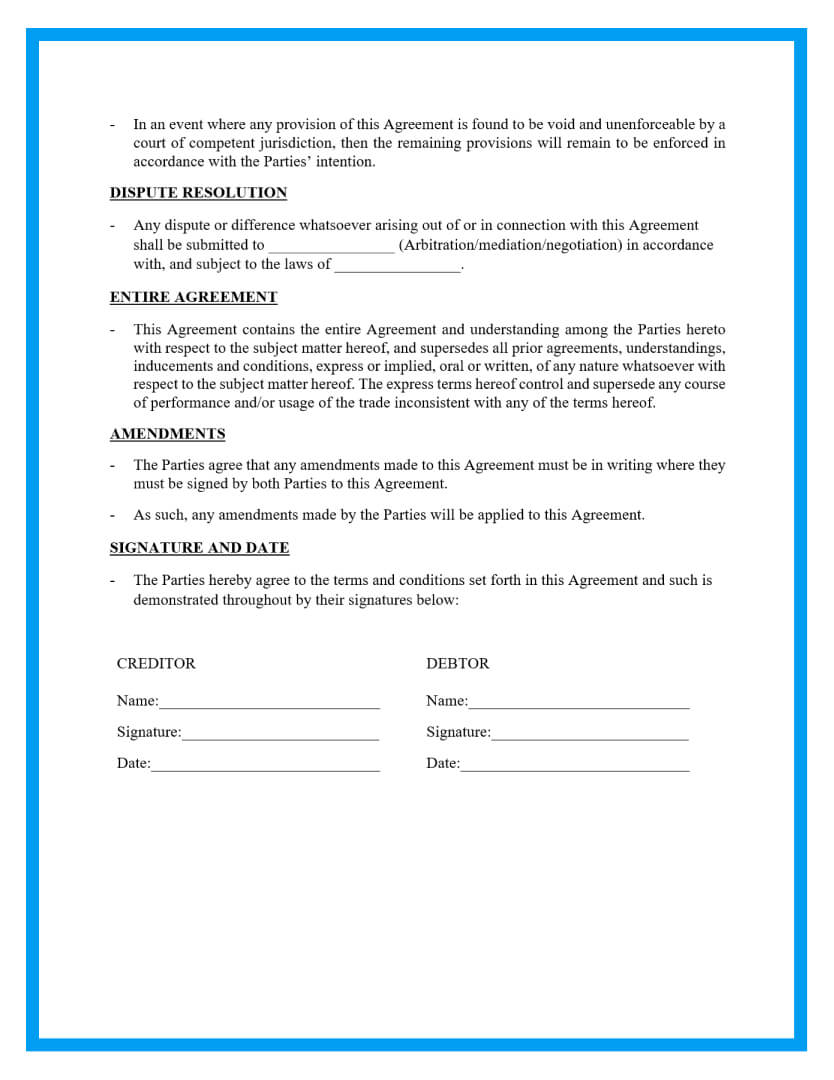 Free Payment Agreement Template 2022 