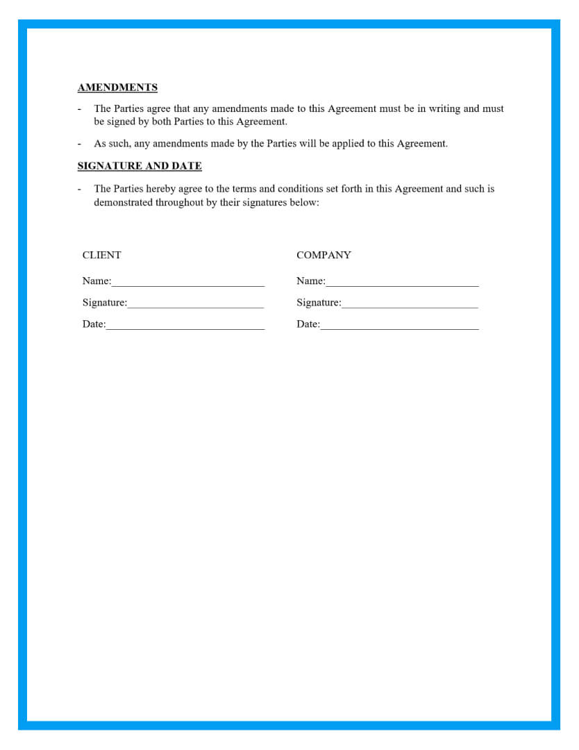 free personal training contract template