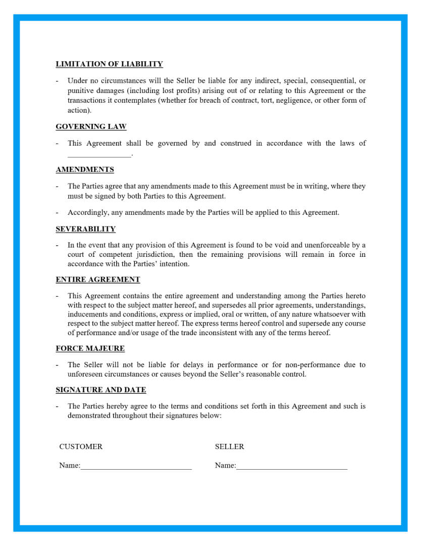 Free Sales Contract Template For Download