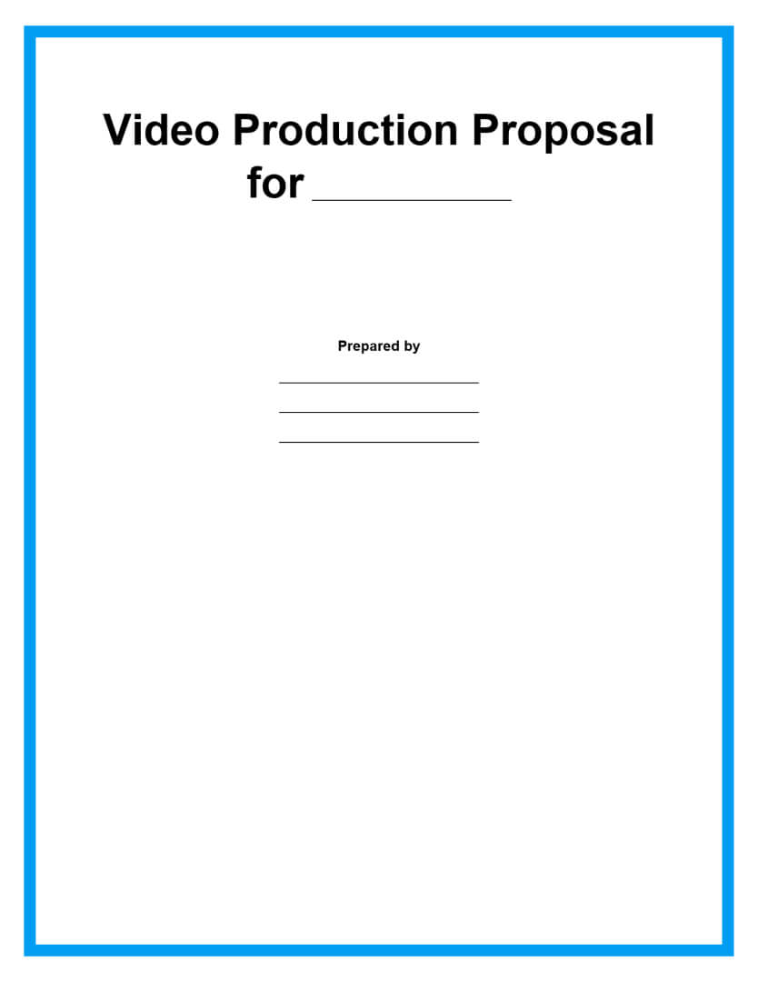 video production proposal template page 1