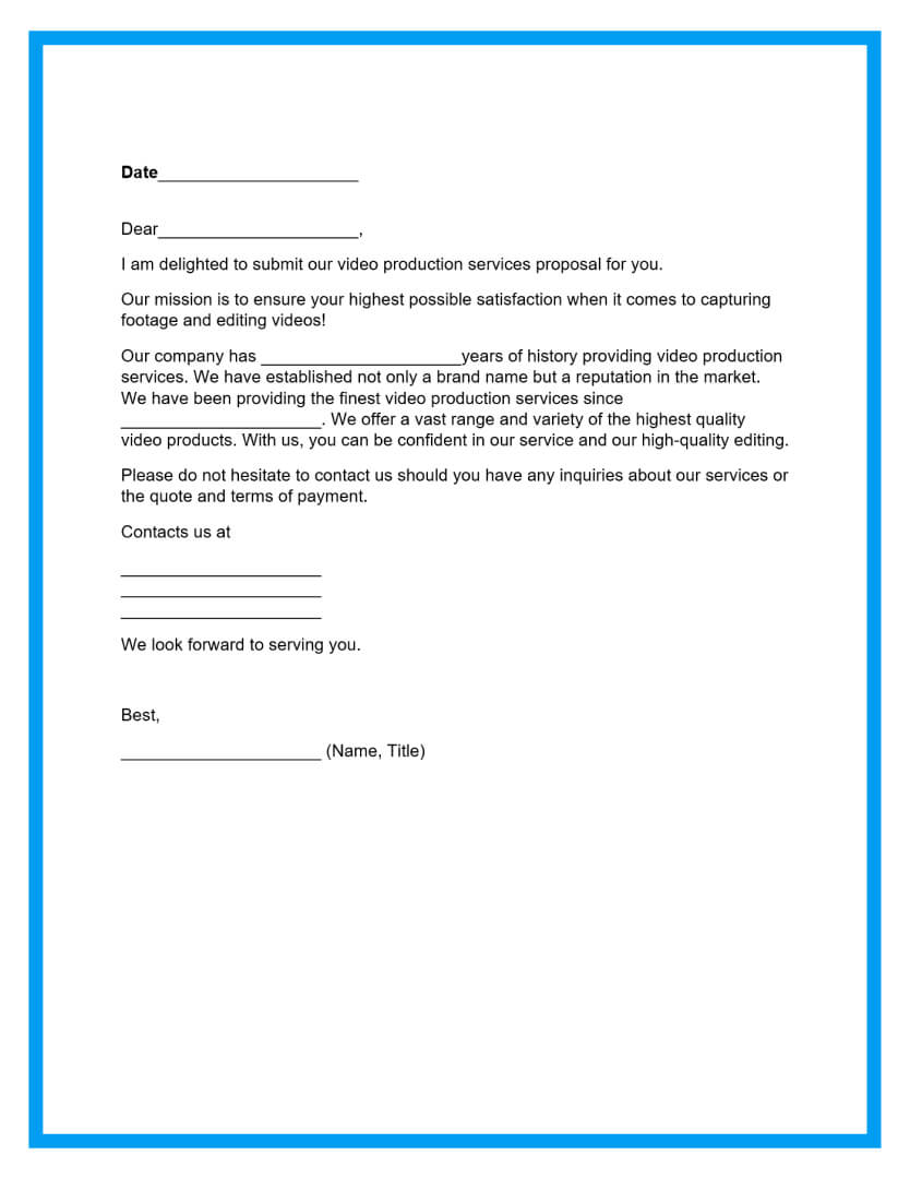 Free Video Production Proposal Template - Win More Clients