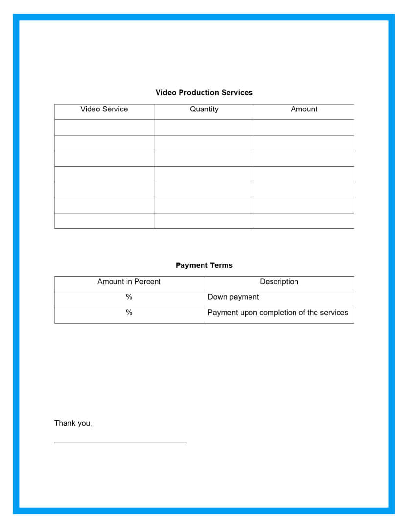 video production proposal template page 3