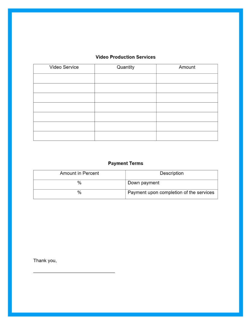 Video Production Proposal Template