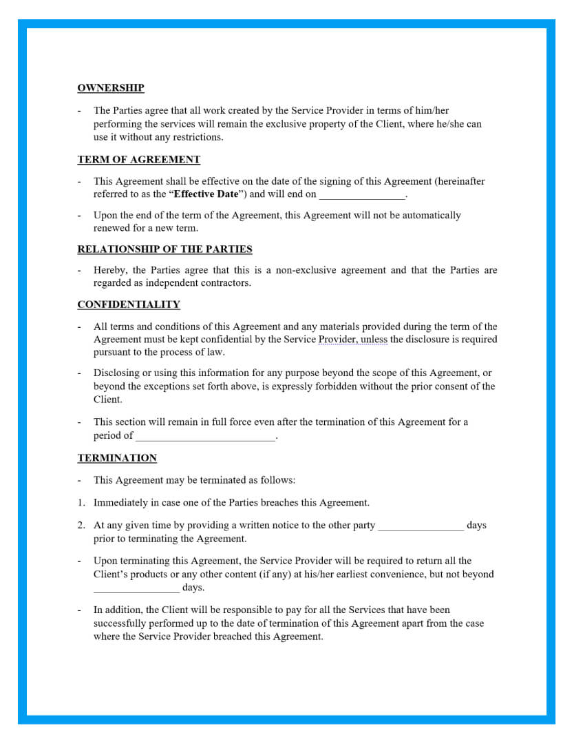 Work For Hire Agreement Template Work For Hire Agreement Template Free ...