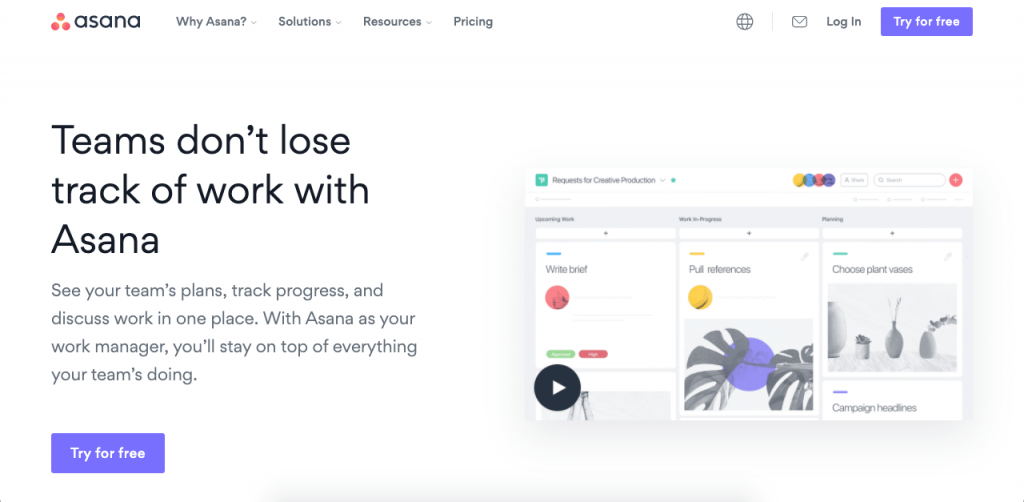 Asana is a popular online task and team manager for paperless communication.