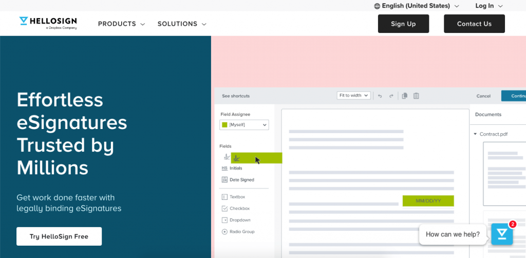 HelloSign is a simple online signature platform.