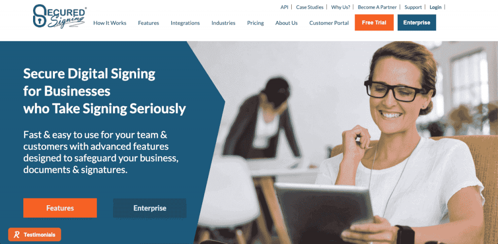 SecureSigning has customized workflows, high security and advanced features.
