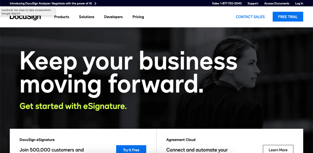 DocuSign is a very popular online signature platform with a large user base and thousands of positive reviews.