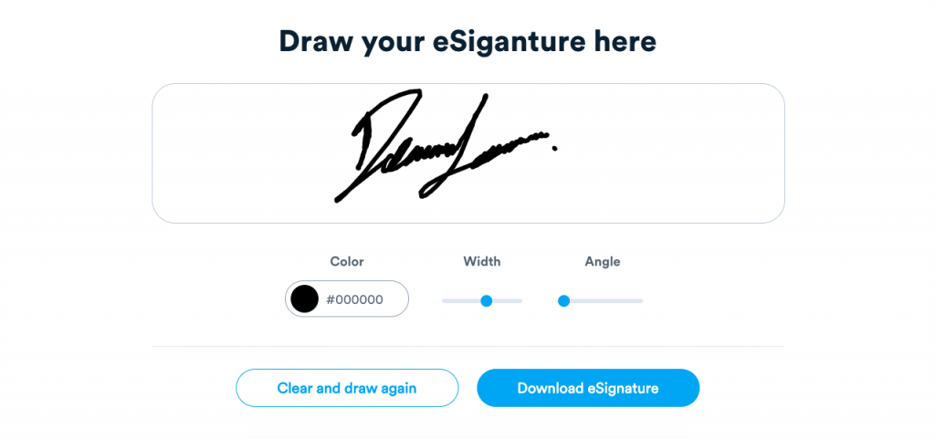 You can easily draw your signature and download it to use as an online signature for free.