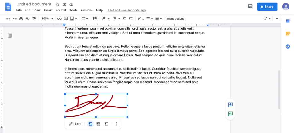 How to Sign a Document in Google Docs (Guide) | Signaturely