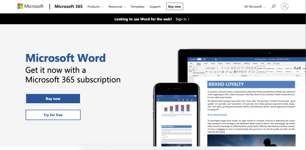 Microsoft Word is now available online.