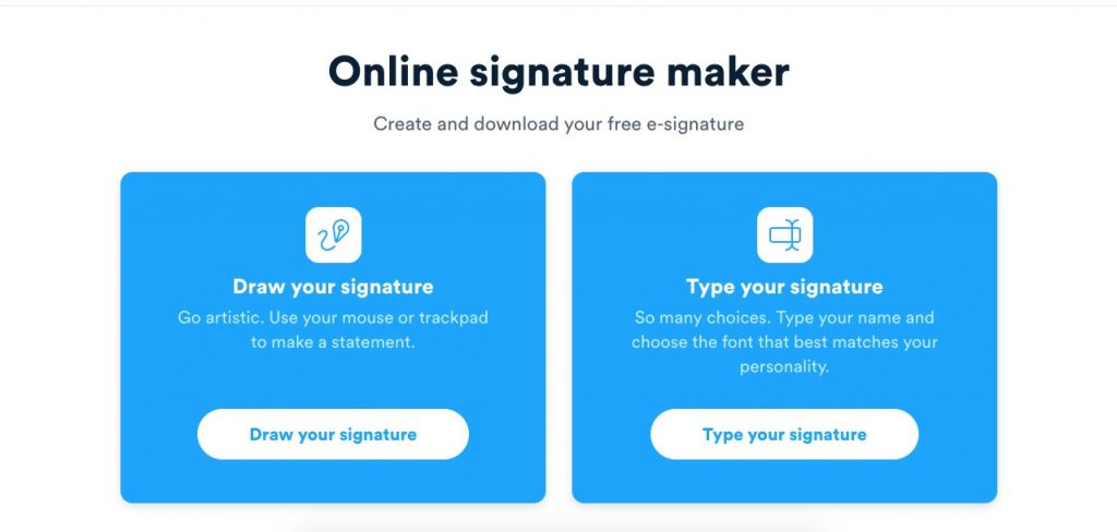 Signaturely allows you to create your own signatures online