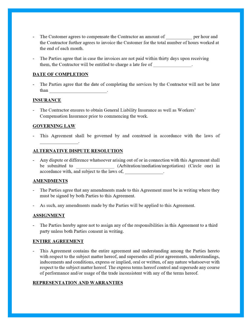 Free Roofing Contract Template Samples