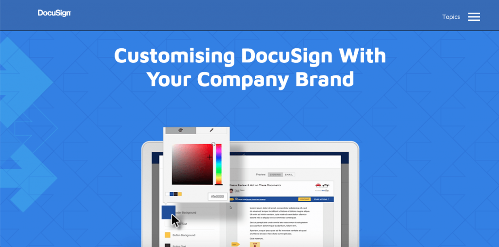 SignNow has a slight edge over DocuSign because they provide far more options for company branding