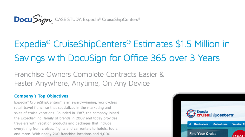 If case studies are important to you, you’ll be more likely to find one similar to your situation with DocuSign.
