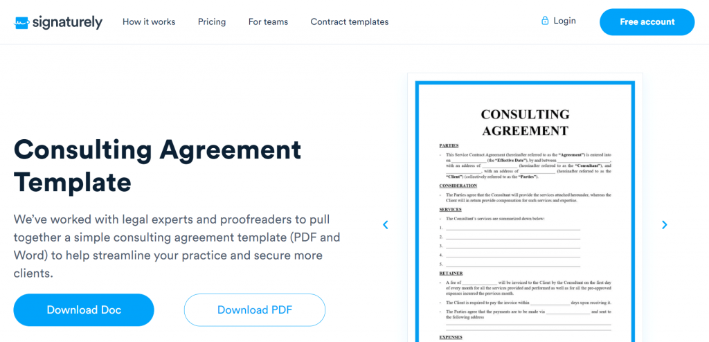 The free Consulting Agreement template will provide a way for you to effectively monetize your services as a consultant