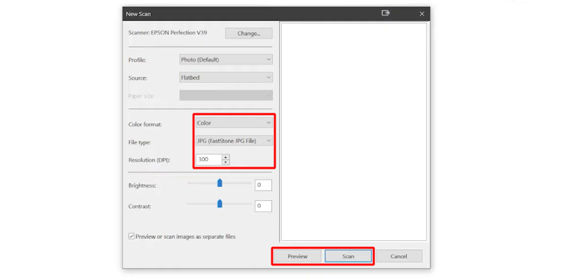 Scan document on Windows
