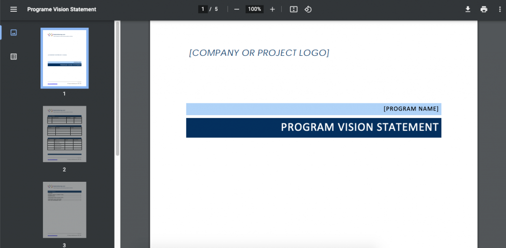 The company vision statement contains the company’s hopes and dreams.