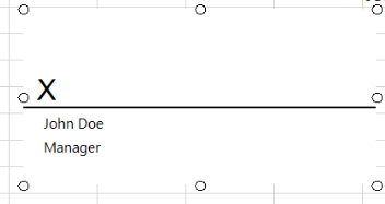 inserting a signature in excel