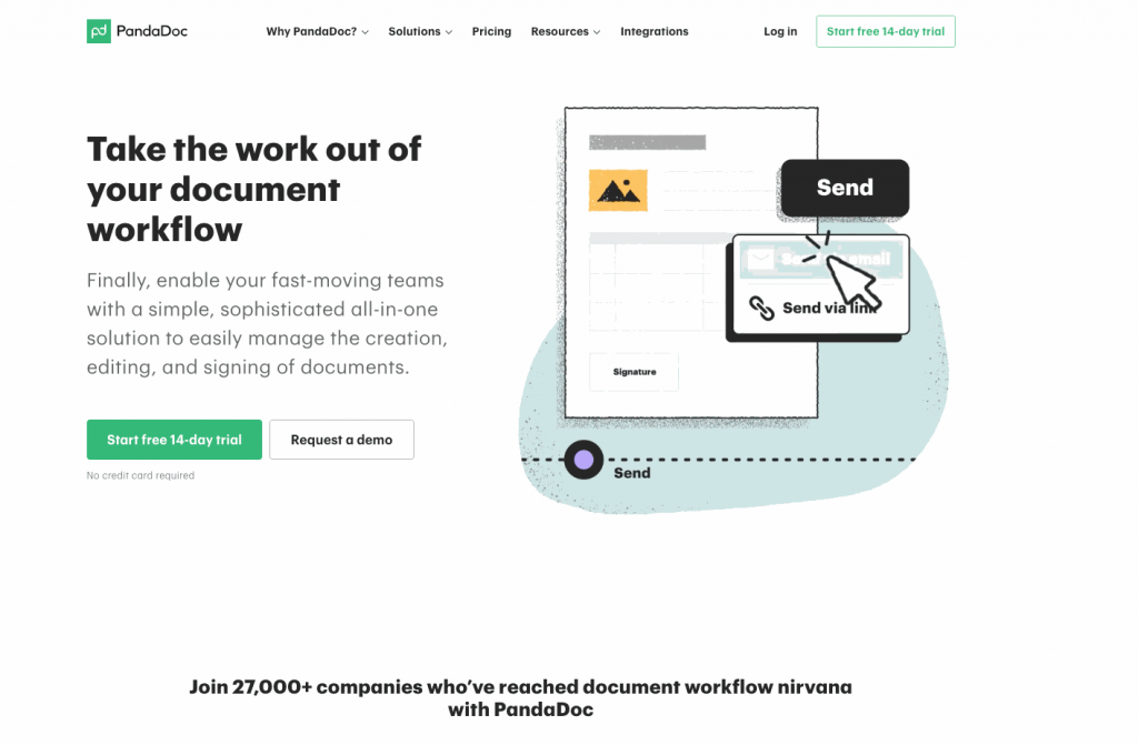 PandaDoc is a digital signature software provider, offering a secure and easy to use way to sign unlimited documents with a legally-binding eSignature