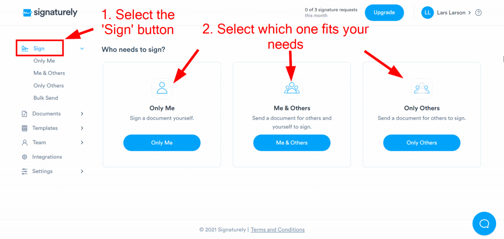 Choose Who Needs to Sign Your Document 