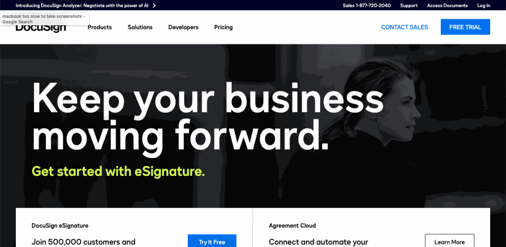 DocuSign is a popular online signature platform for large companies.
