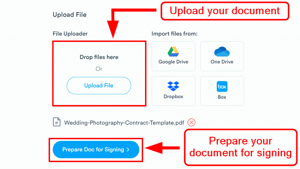 Upload your documents