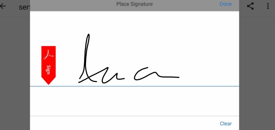 Insert signature