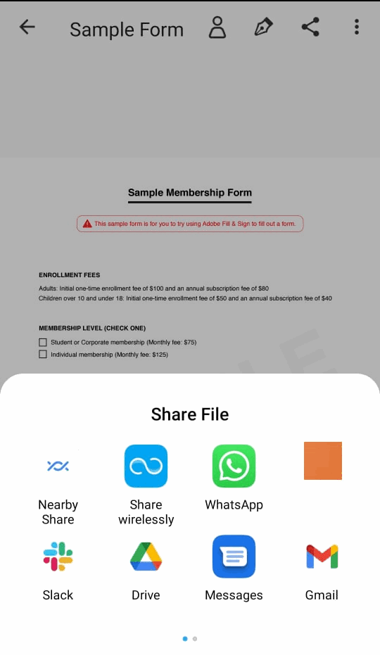 Share file with others