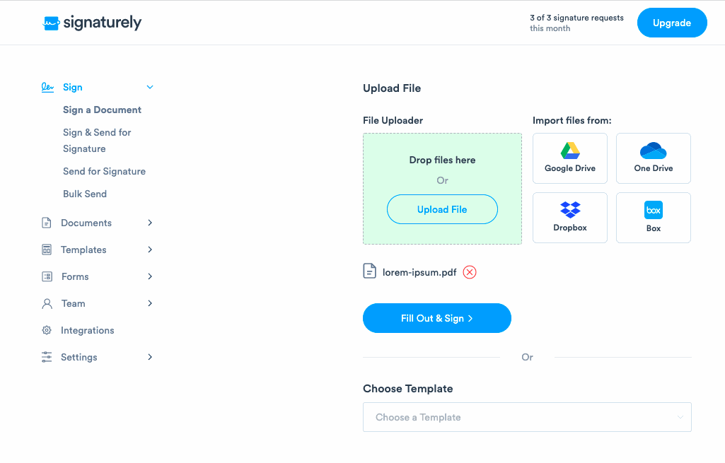 Click the “Fill Out & Sign” button to start the document process.
