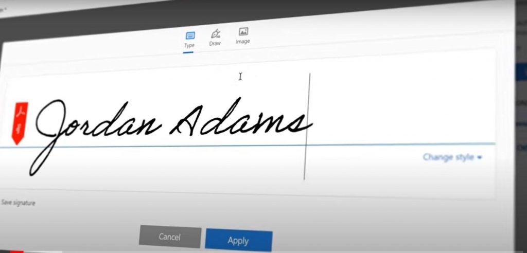 A typed or electronic signature is only one form of digital signature