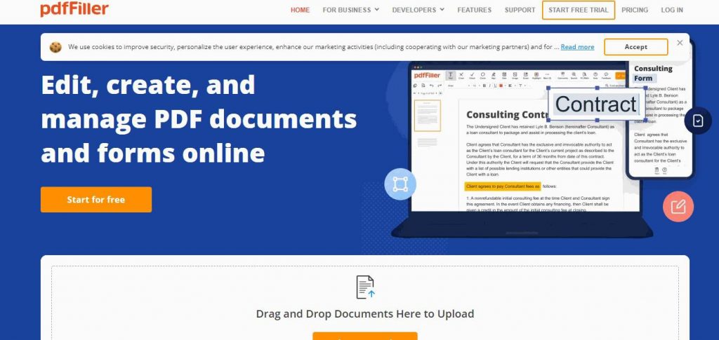 PDF Filler is an easy-to-use PDF document signing tool