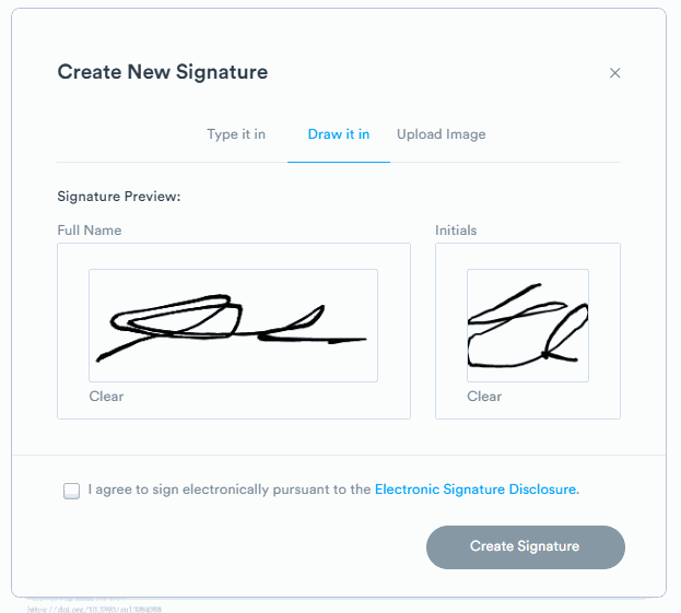 Draw signature