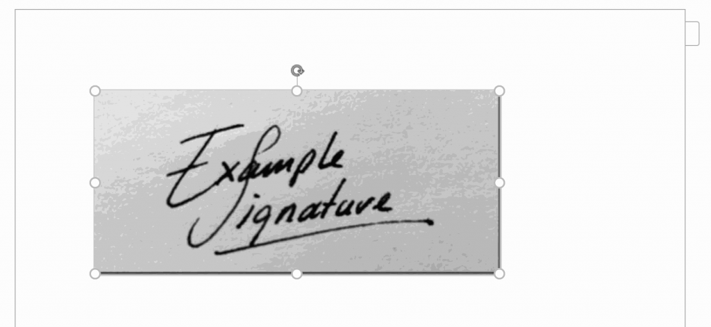 Resize Signature