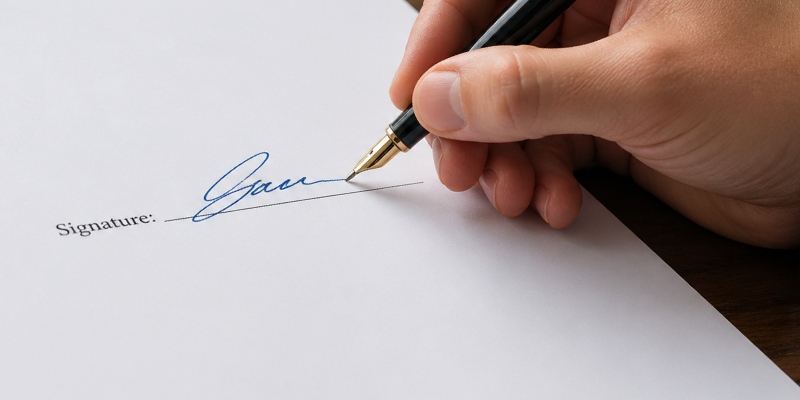 Wet Signature