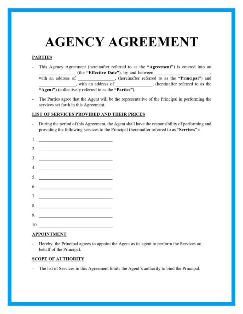 Agency Agreement