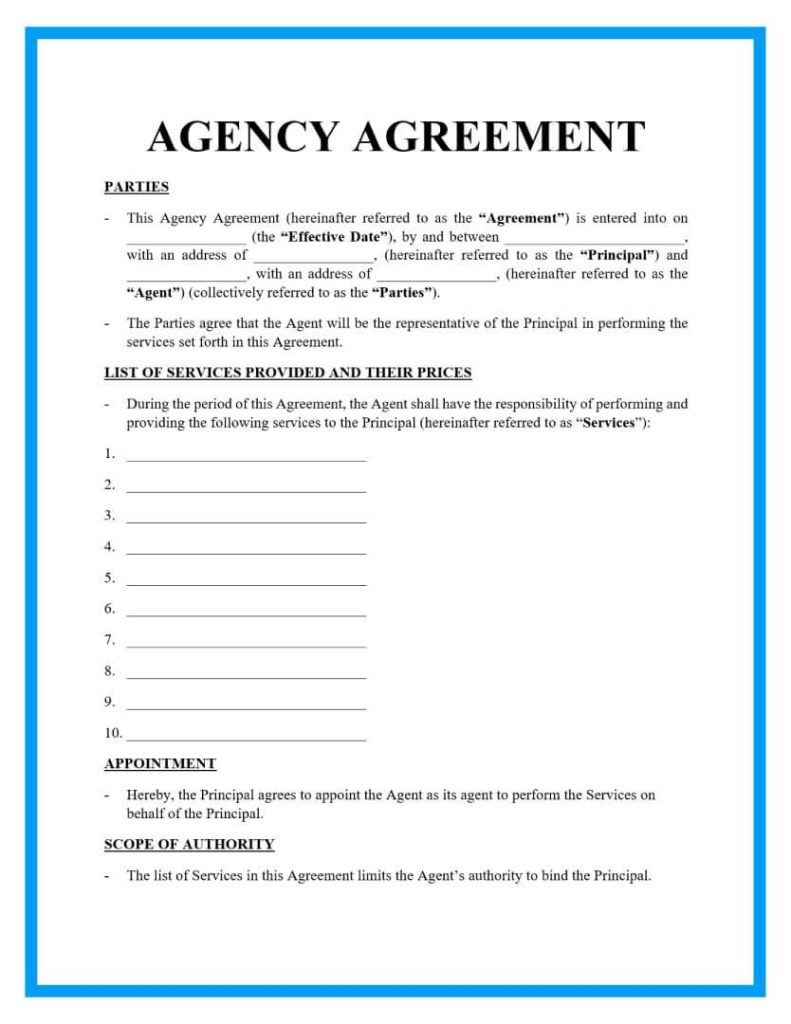 legal agreement template