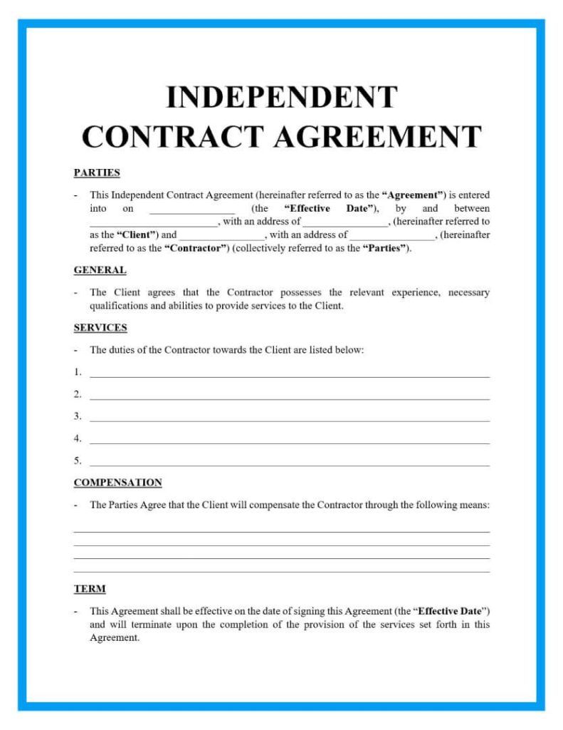 Independent Contract Agreement